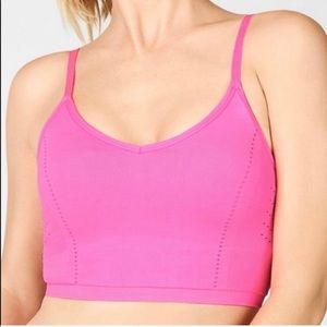 Fabletics sync seamless midi bra in pink
